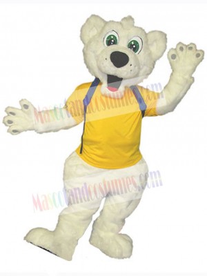 Bear with Green Eyes Mascot Costume Animal