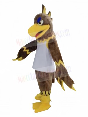 Brown and Golden Hawk Mascot Costume Animal
