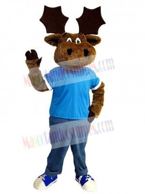 Sporty Moose Mascot Costume Animal