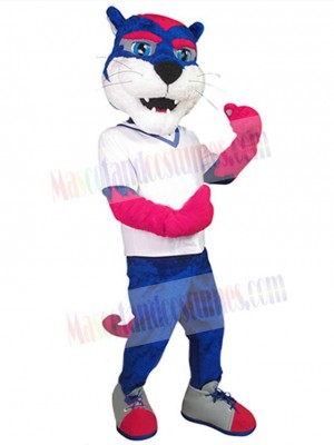 Blue Panther Mascot Costume Animal