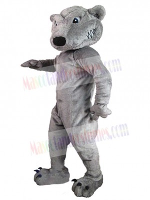 Smart Gray Wolf Mascot Costume Animal