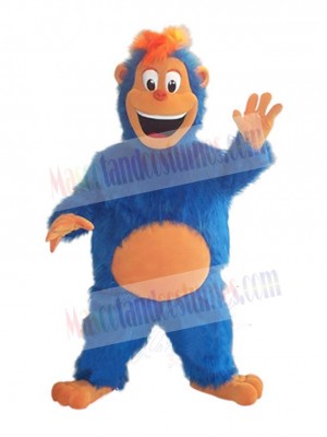 Furry Blue Monkey Mascot Costume Animal