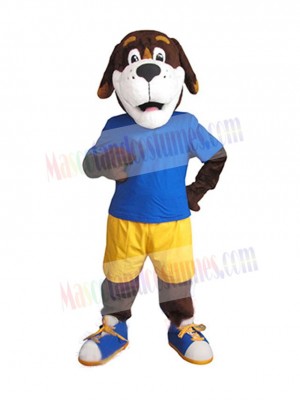 Dog in yellow sweatpants Mascot Costume Animal