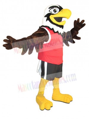 Eagle in Red Vest Mascot Costume Animal