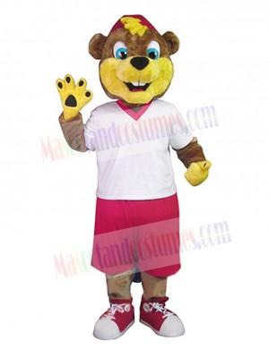 Happy Sporty Bear Mascot Costume Animal