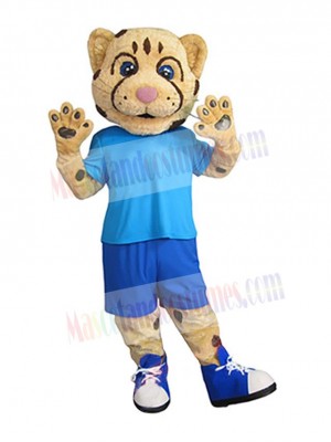 Sporty Cheetah Mascot Costume Animal