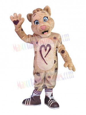 Leopard with Blue Eyes Mascot Costume Animal