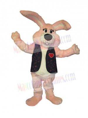 Likable Pink Rabbit Mascot Costume Animal