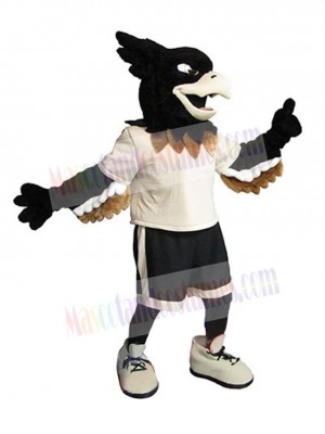 Falcon in White T-shirt Mascot Costume Animal