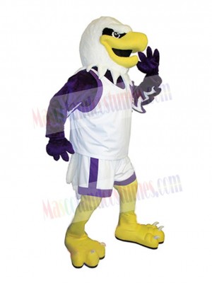 Eagle in White Vest Mascot Costume Animal