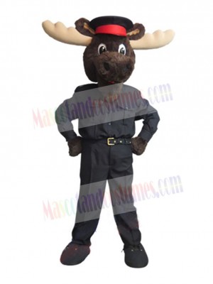 Police Moose Mascot Costume Animal