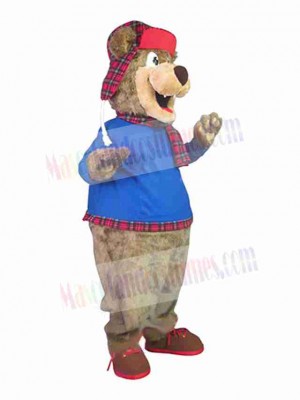 Happy Brown Bear Mascot Costume Animal