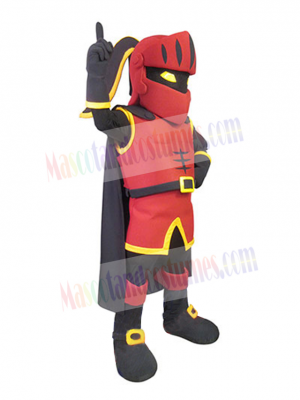 Red and Gray Warrior Mascot Costume People