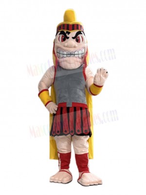 Funny Red Trojan Spartan Mascot Costume People