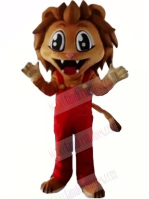 Realistic Brown Lion Mascot Costumes Cartoon