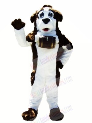 Brown and White Saint Bernard Dog Mascot Costumes