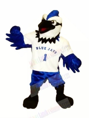 Blue Jay with White T-shirt Mascot Costumes