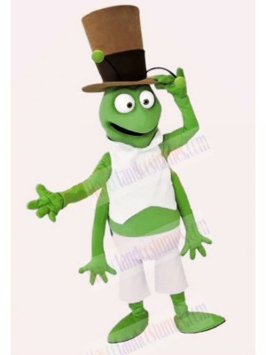 Grasshopper with Black Hat Mascot Costume