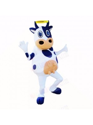 White and Black Friendly Lightweight Cow Mascot Costumes Cartoon