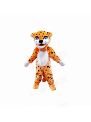 Smiling Friendly Lightweight Leopard Mascot Costumes Cartoon