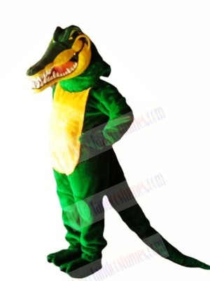 Green Crocodile with Long Tail Mascot Costumes