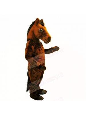 Top Quality Brown Mustang Mascot Costumes Adult