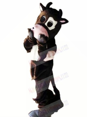 Shy Cow Mascot Costumes Cartoon	