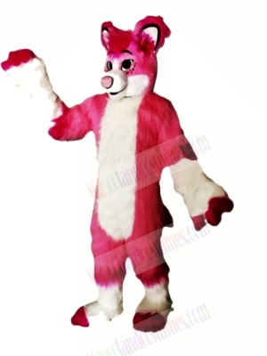 Pink Husky Dog Mascot Costumes 