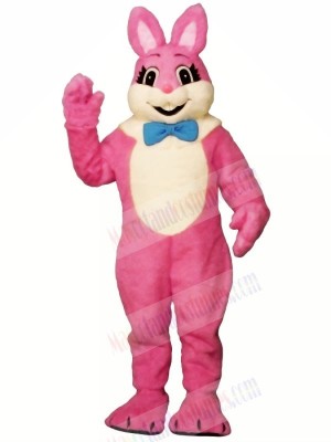 Pink Smiling Bunny Mascot Costumes Cheap