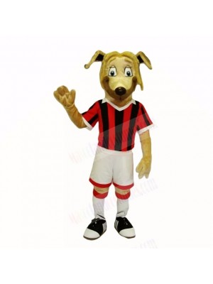 Football Dog With Red Shirt Mascot Costumes Cartoon