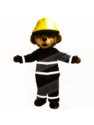 Smiling Fire Safety Bear Mascot Costumes Cartoon