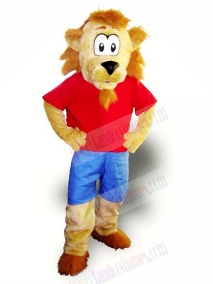 Funny Lion with Big Eyes Mascot Costumes Cartoon	