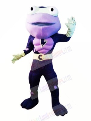 Hero Purple Frog Mascot Costumes Cartoon