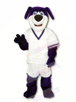 Purple Sport Dog Mascot Costumes Cartoon