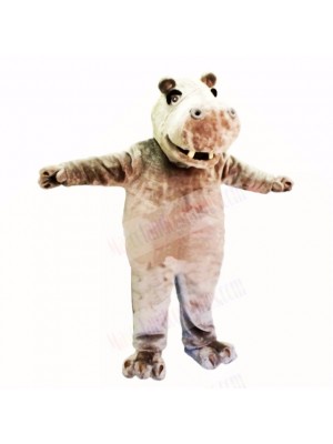 Smiling Friendly Lightweight Hippo Mascot Costumes Cartoon