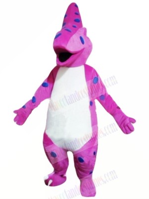 Purple Dinosaur Mascot Costume cartoon