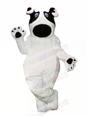 Lovely White Dog Mascot Costume Cartoon