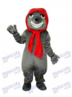 Grey Bad Wolf Adult Mascot Costume Animal 