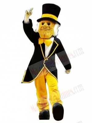 Gentleman with Hat Mascot Costume