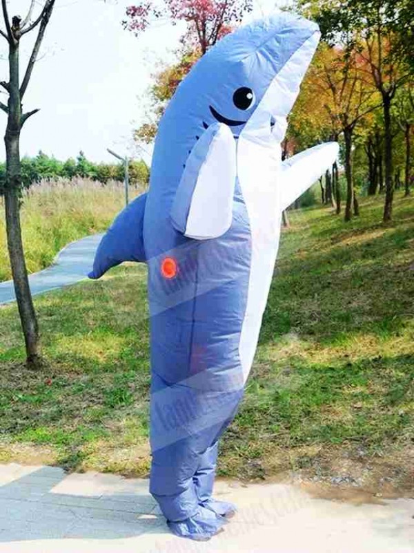 46 Blue & Red Shark Overhead Unisex Adult Halloween Mask Costume
