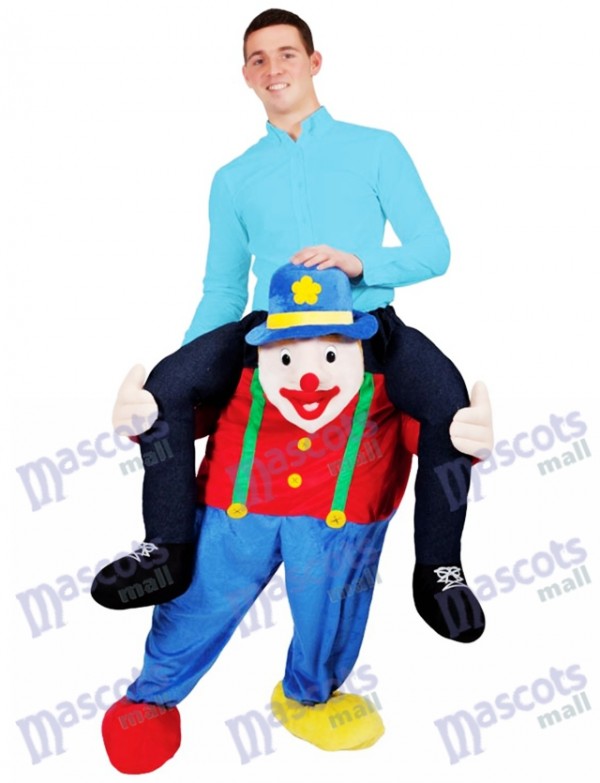 Carry Me Illusion Costume Piggy Back Circus Clown Mascot Costume Ride On Me Funny Fancy Dress
