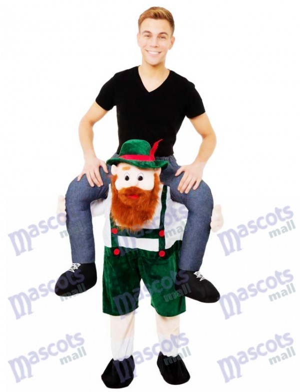 Piggy Back Carry Me Bavarian Beer Guy Ride Mascot Costume Fancy Dress