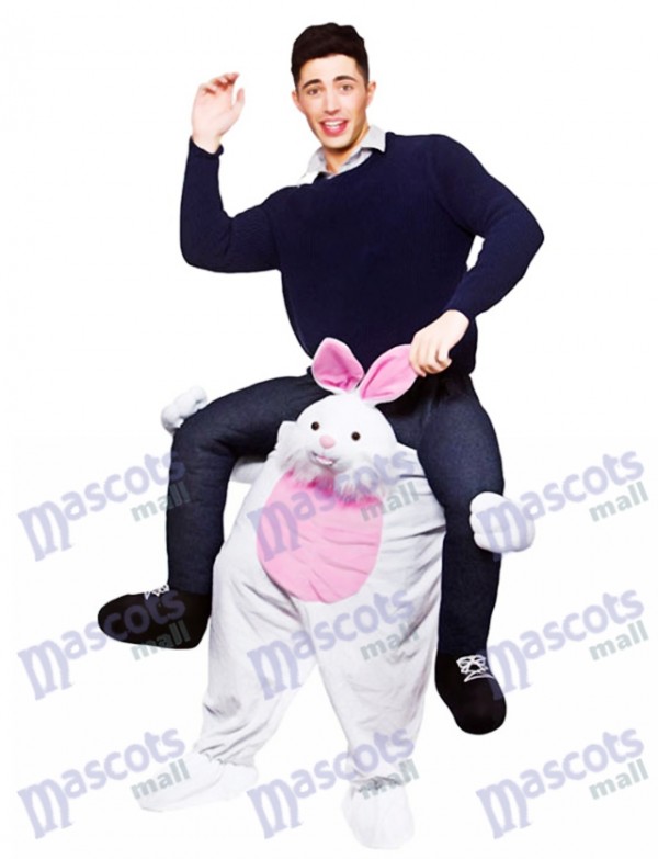 Carry Me Easter Bunny Piggy Back Mascot Adults Ride On Funny Fancy Dress Costume