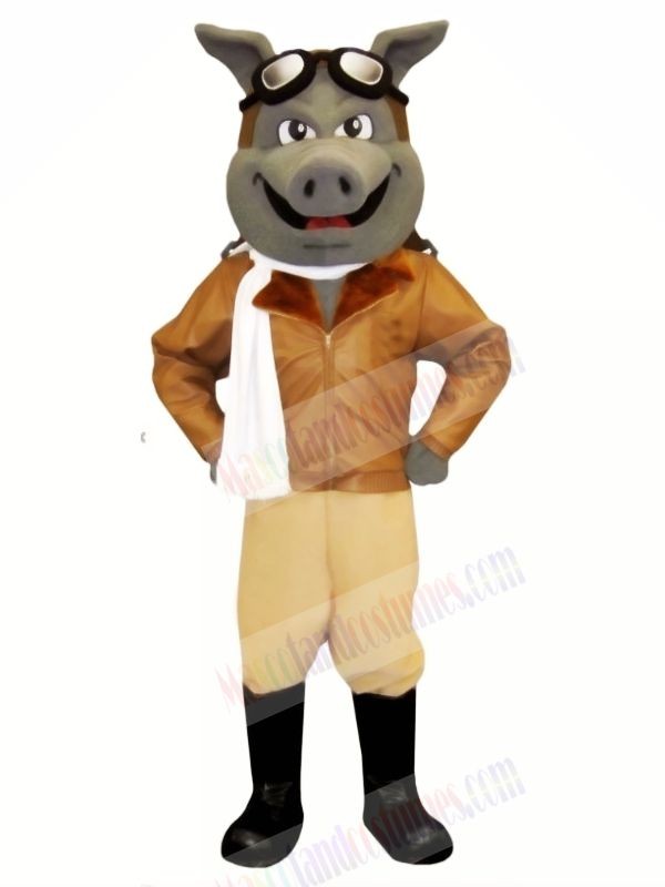 Airhog with White Scarf Mascot Costumes Animal