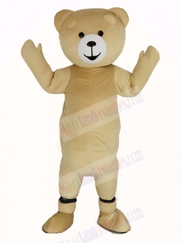 Creamy White Teddy Bear Mascot Costume