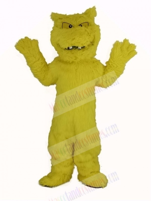 Slimy Yellow Monster Mascot Costume