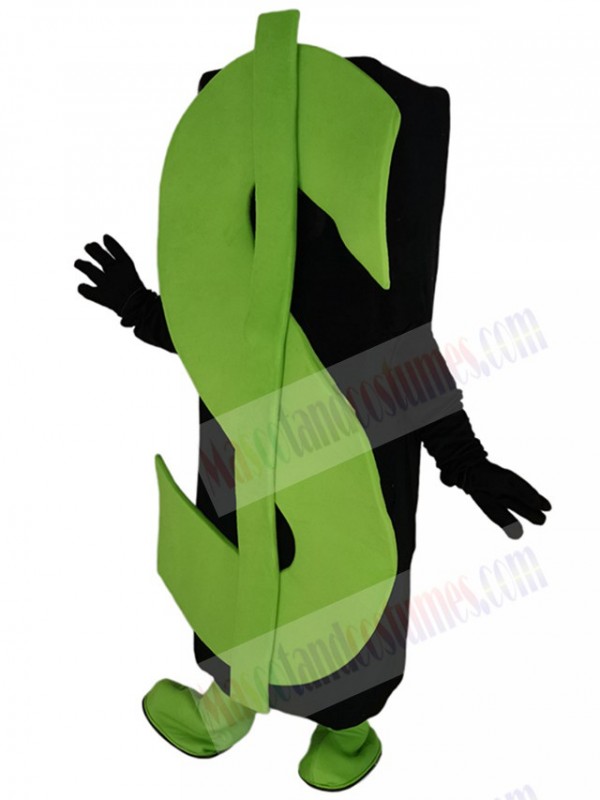 Dollar Sign mascot costume