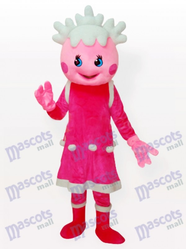 Snow Pink Adult Anime Mascot Costume