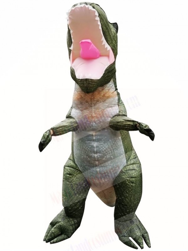 Dark Green Tyrannosaurus T-Rex Inflatable Costume