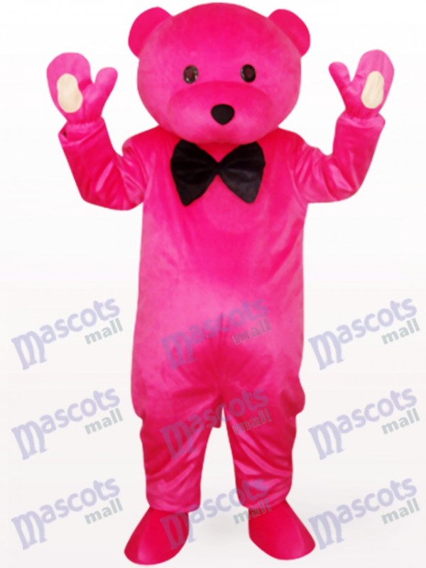 Chef Bear In Rose Clothes Animal Mascot Costume